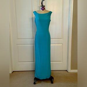 Carolina Herrera aqua blue gown - vintage size 4